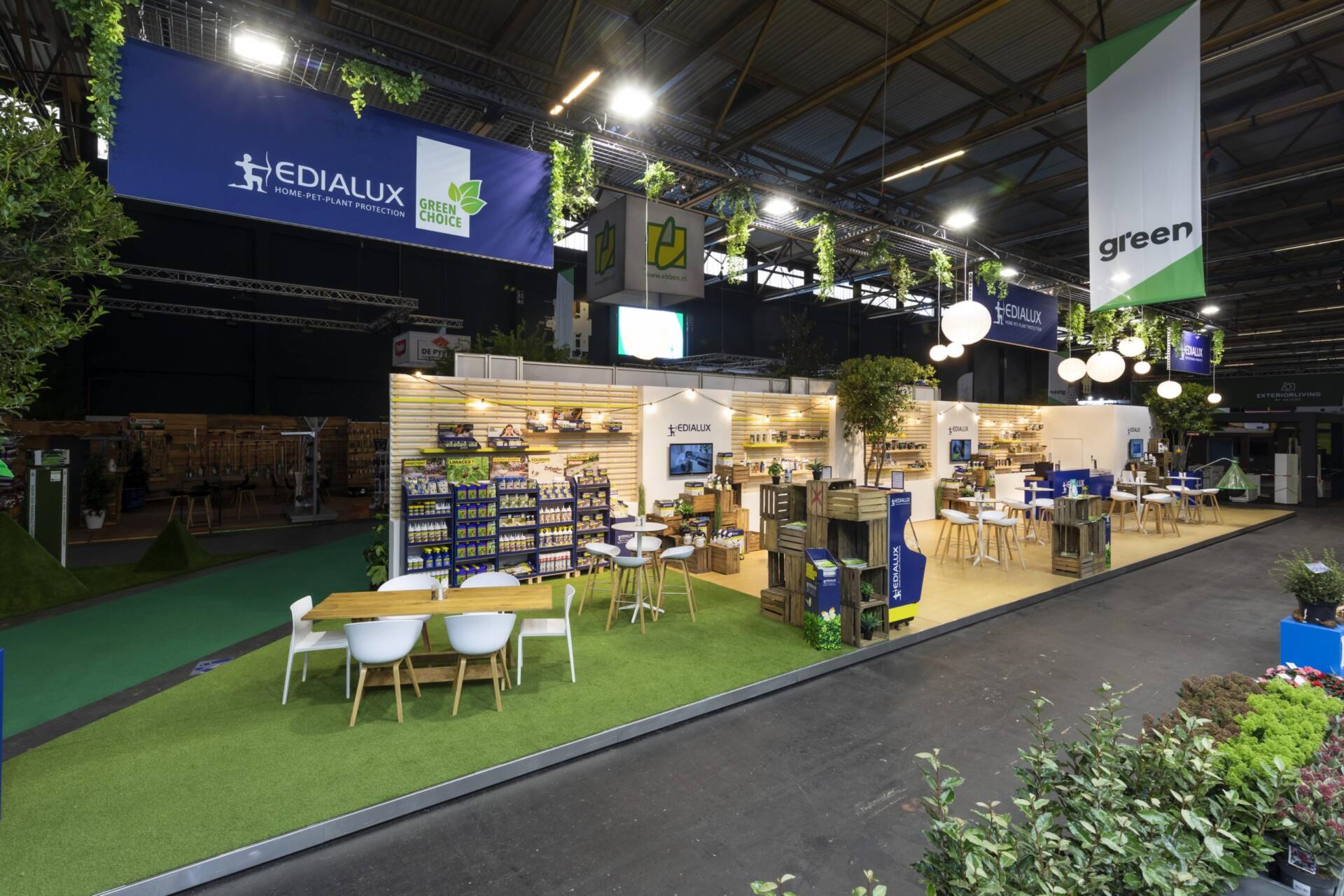 Expo Z staat garant voor creativiteit, kwaliteit, flexibiliteit en ontzorging gedurende het hele proces. Beursstand Edialux op Greenexpo